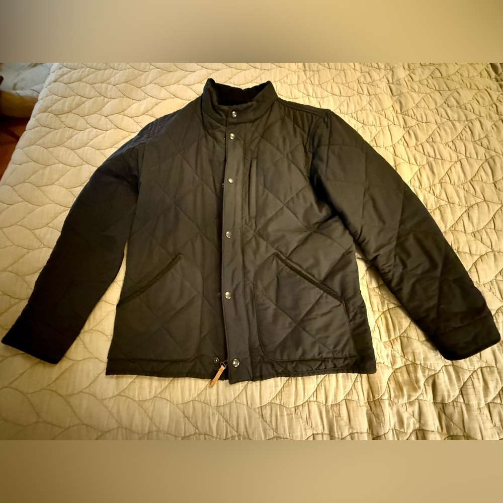 J. Crew Men's Sussex Quilted Jacket - Dark Blue - Picture 2 of 5